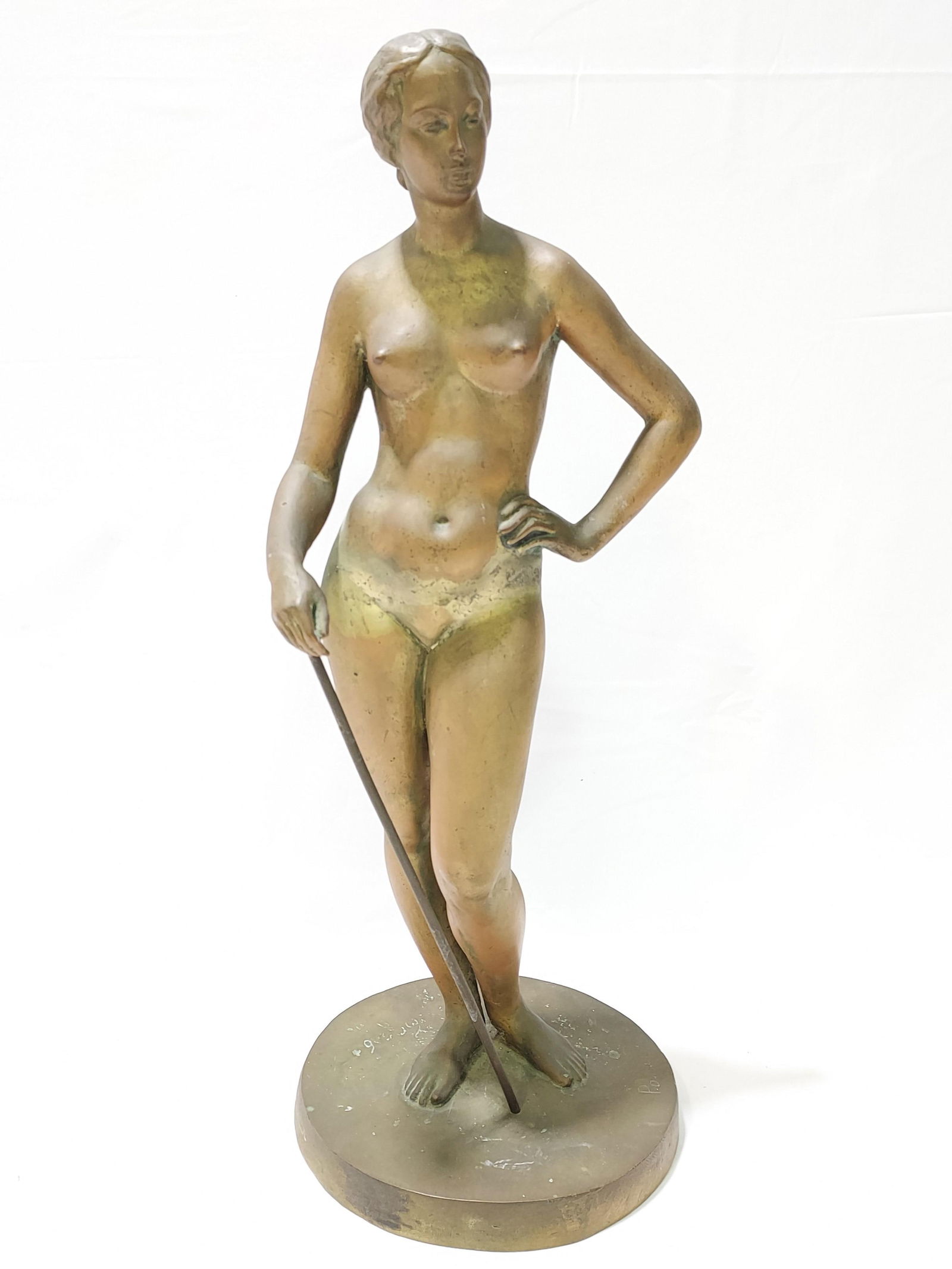 ART DECO BRONZE SCULPTURE OF A NUDE
