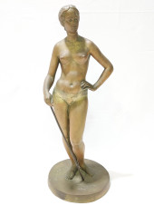 ART DECO BRONZE SCULPTURE OF A