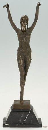 ART DECO BRONZE SCULPTURE OF D