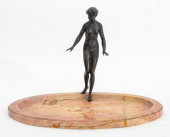 ART DECO BRONZE VENUS ON MARBL