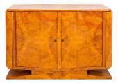ART DECO BURL MAPLE CABINET, 1