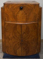 ART DECO BURL WALNUT VENEER BA