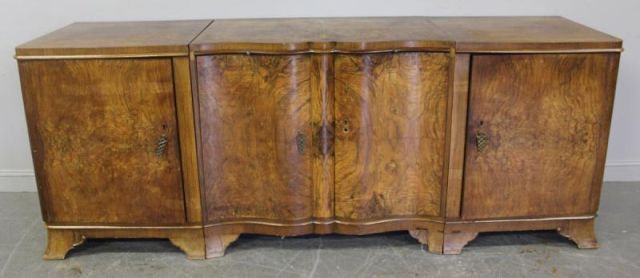 Art Deco Burled Walnut 3 Piece