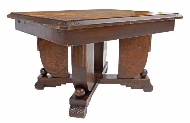 ART DECO BURLED WALNUT SCULPTURAL