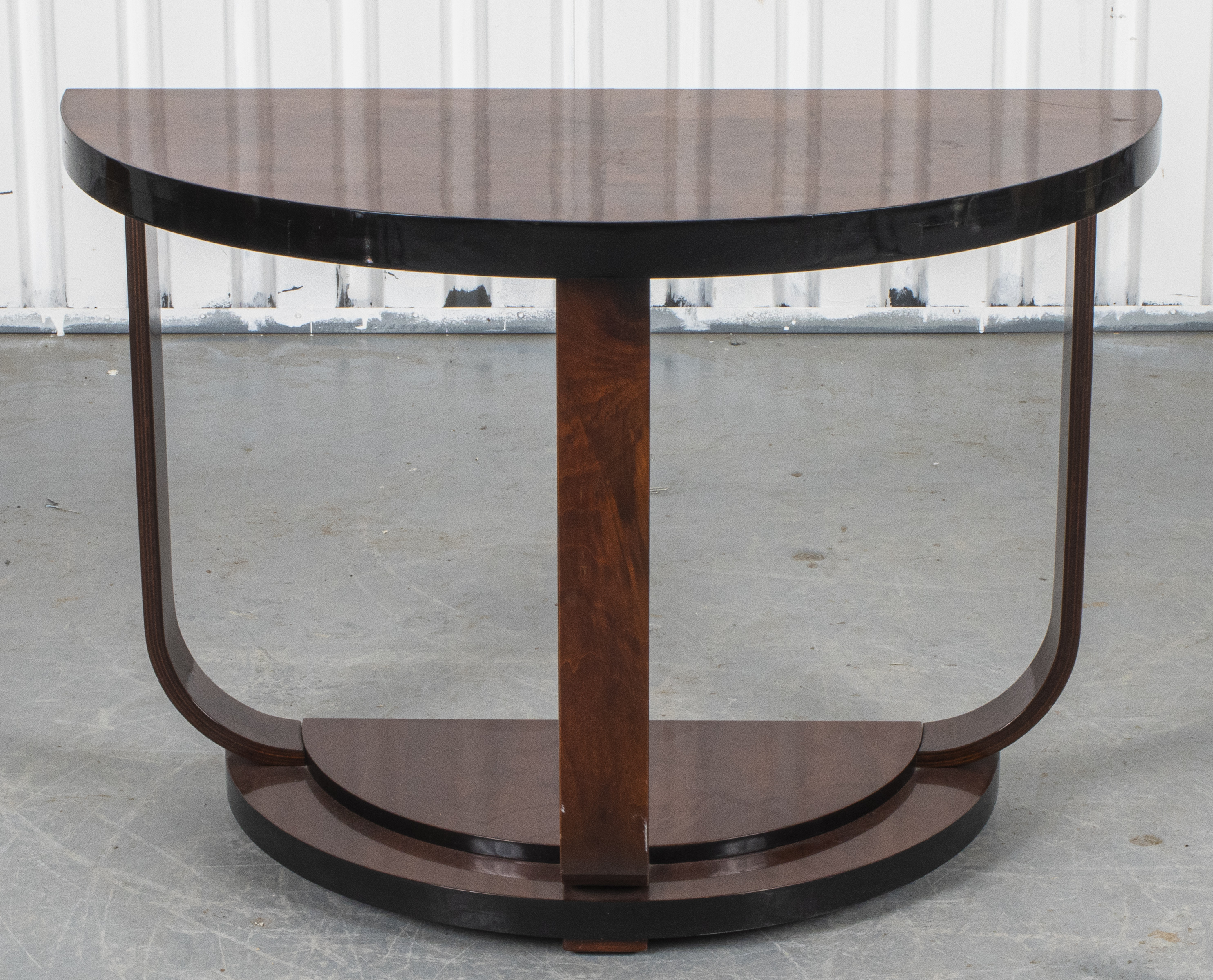 ART DECO BURLWOOD CONSOLE TABLE Art