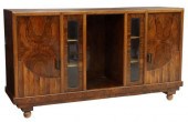 ART DECO BURLWOOD DISPLAY SIDE