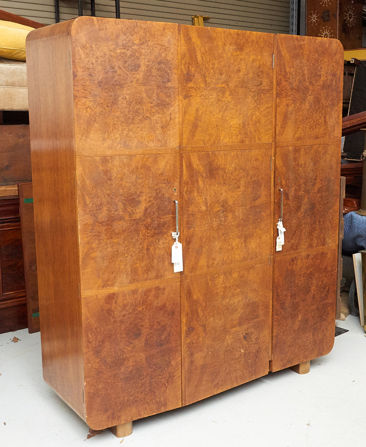 ART DECO BURLWOOD WARDROBE