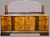 ART DECO CARVED WALNUT PART EB