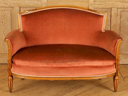 ART DECO CARVED WALNUT