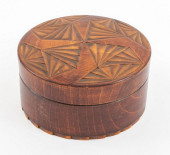 ART DECO CARVED WOODEN BOX IN