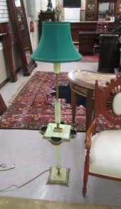 ART DECO CAST IRON AND ONYX GL