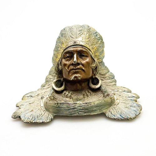 ART DECO CAST METAL I.O.R.M. INDIAN