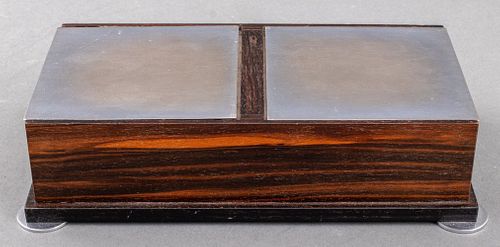 ART DECO CHROME &AMP; MACASSAR WOOD