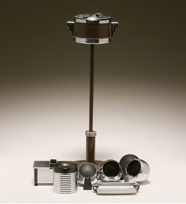 Art Deco chrome and aluminum
