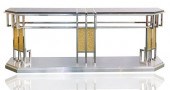 ART DECO CHROME AND BRASS SIDE