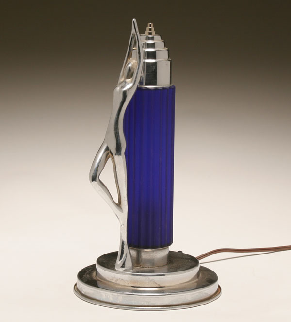 Art Deco chrome dancer skyscraper