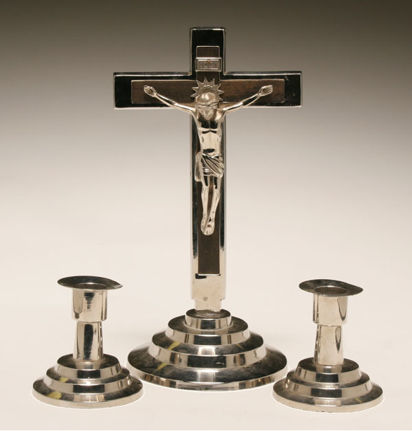 Art Deco chrome religious table