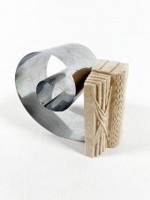 ART DECO CHROME SPIRAL LETTER