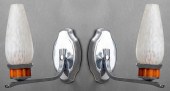 ART DECO CHROMED METAL & BAKEL