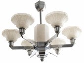 ART DECO CHROMED STEEL NINE LI