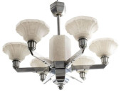 ART DECO CHROMED STEEL NINE LI