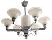 ART DECO CHROMED STEEL NINE LI