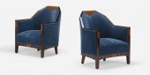 Art Deco. Club chairs, pair. c