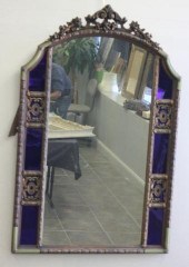 Art Deco Cobalt and Clear Wood