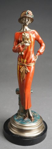 ART DECO COLD PAINTED METAL FI