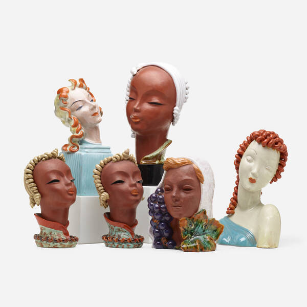 Art Deco. collection of six