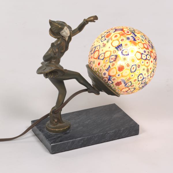 ART DECO DANCING GIRL LAMP base 7