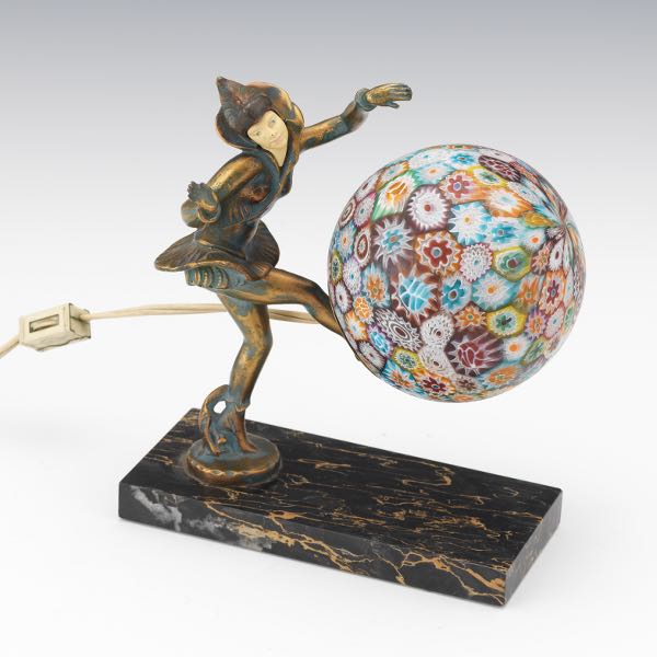 ART DECO DANCING GIRL LAMP base 7