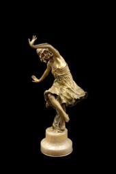 ART DECO DANCING GYPSY GIRL BR