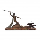 ART DECO DAUVERGNE SCULPTURE H