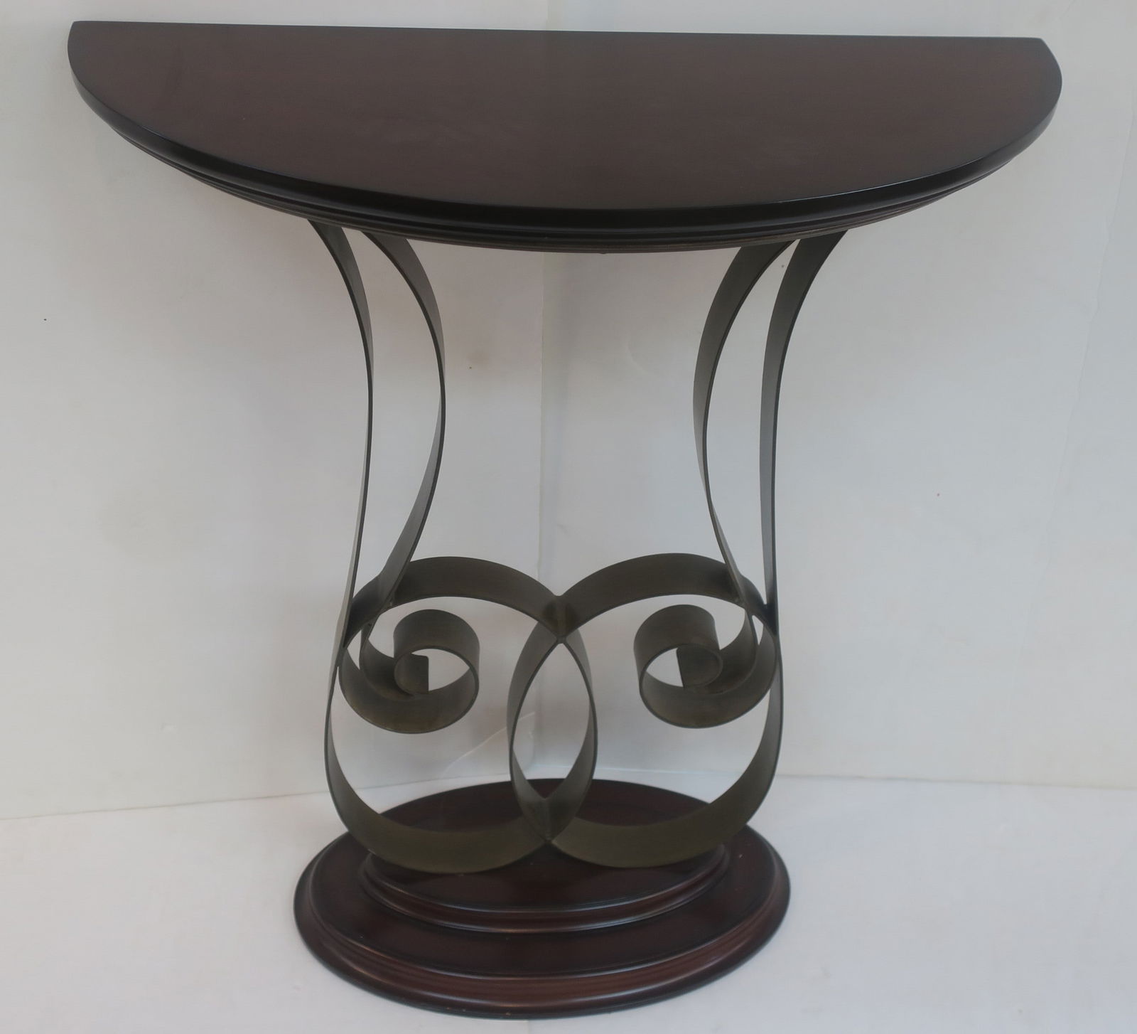 ART DECO DEMI-LUNE HALL TABLE:Art
