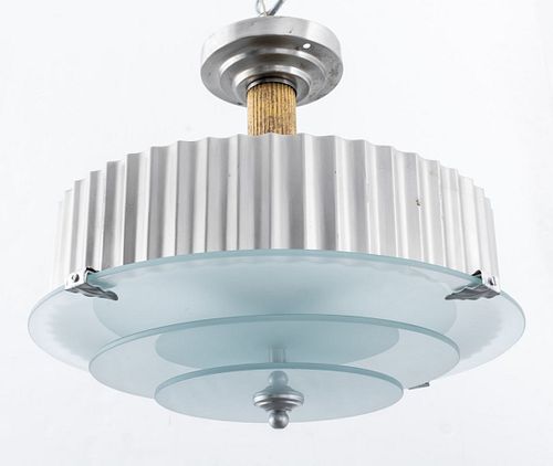 ART DECO DESKEY MANNER GLASS DISC