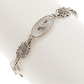 ART DECO DIAMOND, ROCK CRYSTAL