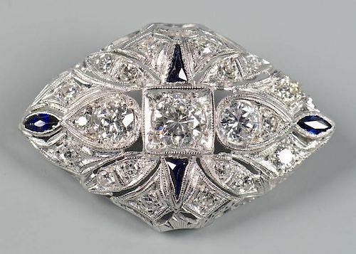 ART DECO DIAMOND & SAPPHIRE