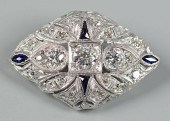 ART DECO DIAMOND & SAPPHIRE BR