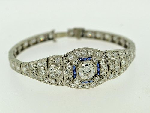 ART DECO DIAMOND & SAPPHIRE