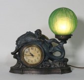 ART DECO DOLPHIN LUX CLOCK / L