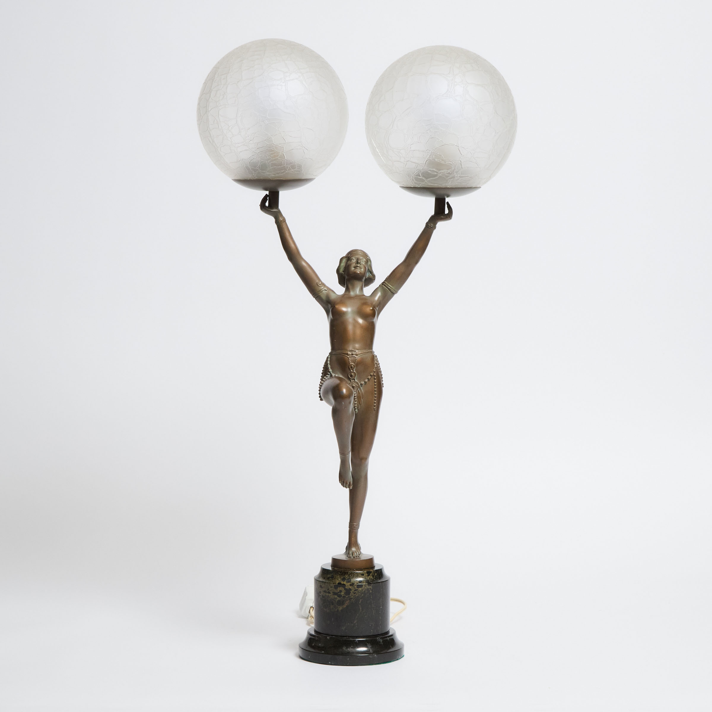 Art Deco Double Ball Dancer Figural