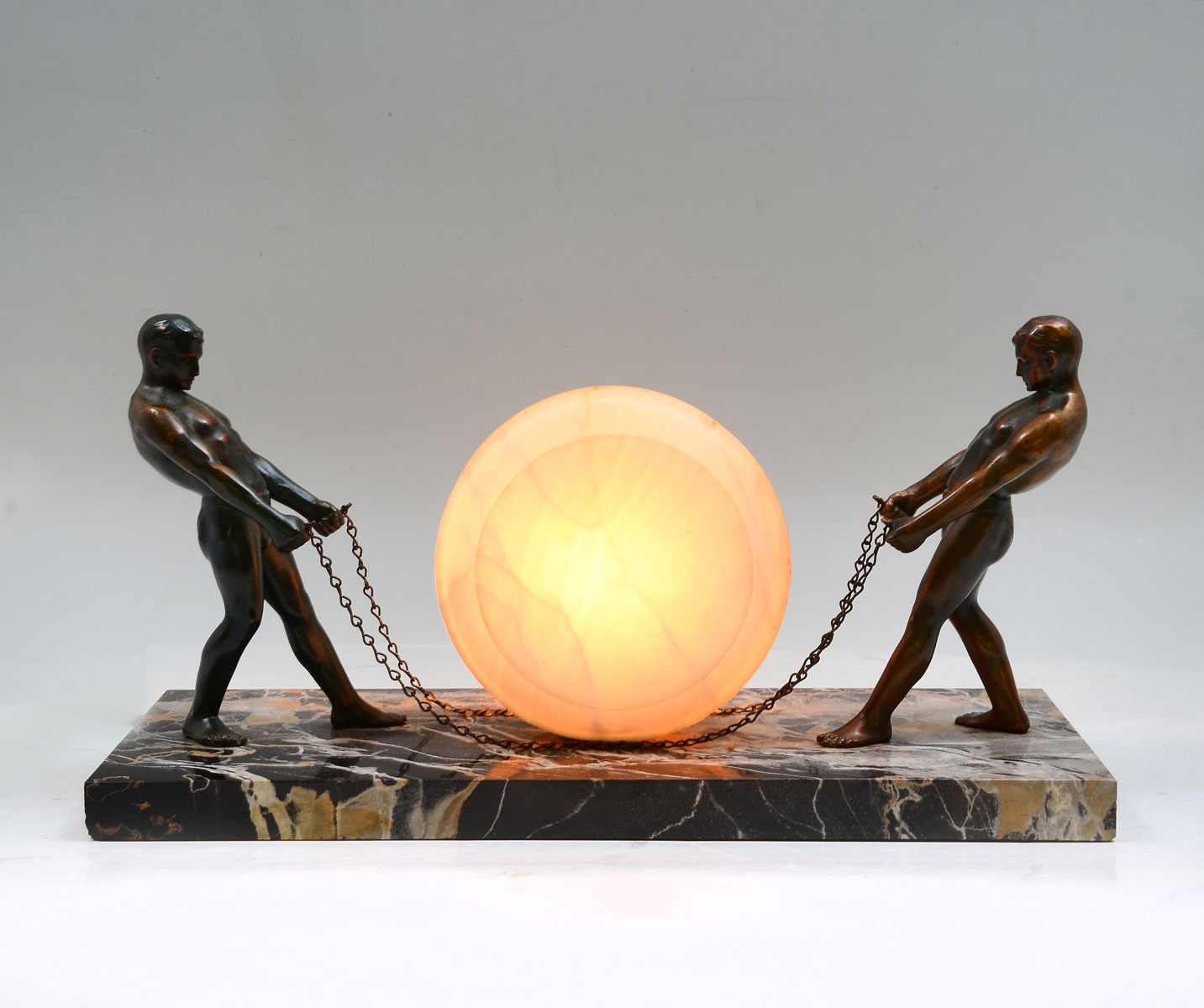 ART DECO DOUBLE MALE SEMI-NUDE
