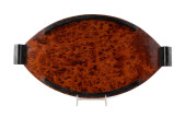 ART DECO EBONIZED BURLWOOD TRA