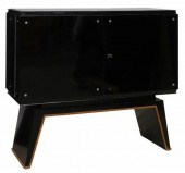 ART DECO EBONIZED FITTED BAR C
