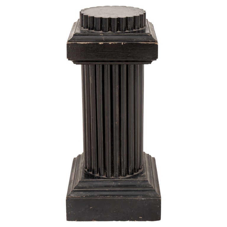 ART DECO EBONIZED WOOD COLUMN