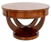 ART DECO ELM BURL LOW COCKTAIL