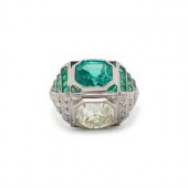 ART DECO, EMERALD AND DIAMOND