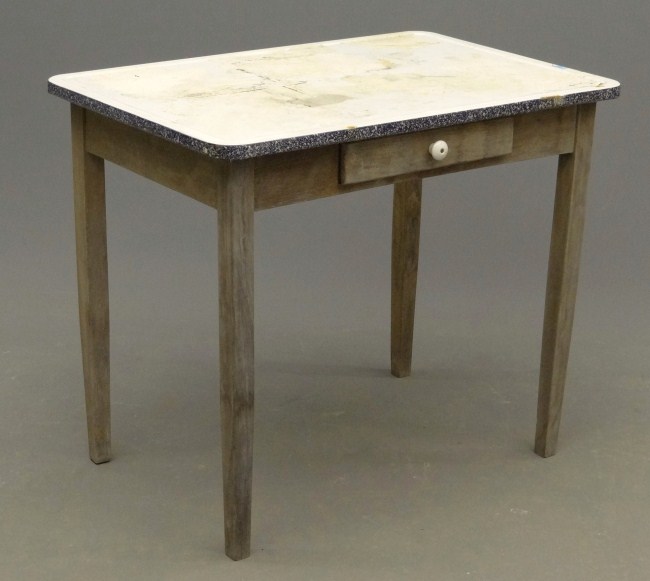 Art Deco enamel top table.