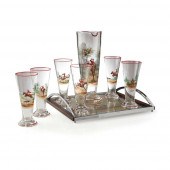 ART DECO ENAMELLED GLASS LEMON